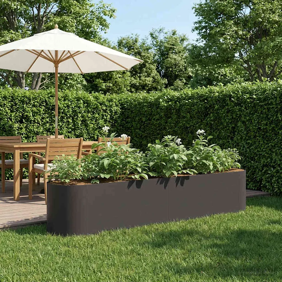 Jardin surélevé Noir 200 x 40 x 40 cm