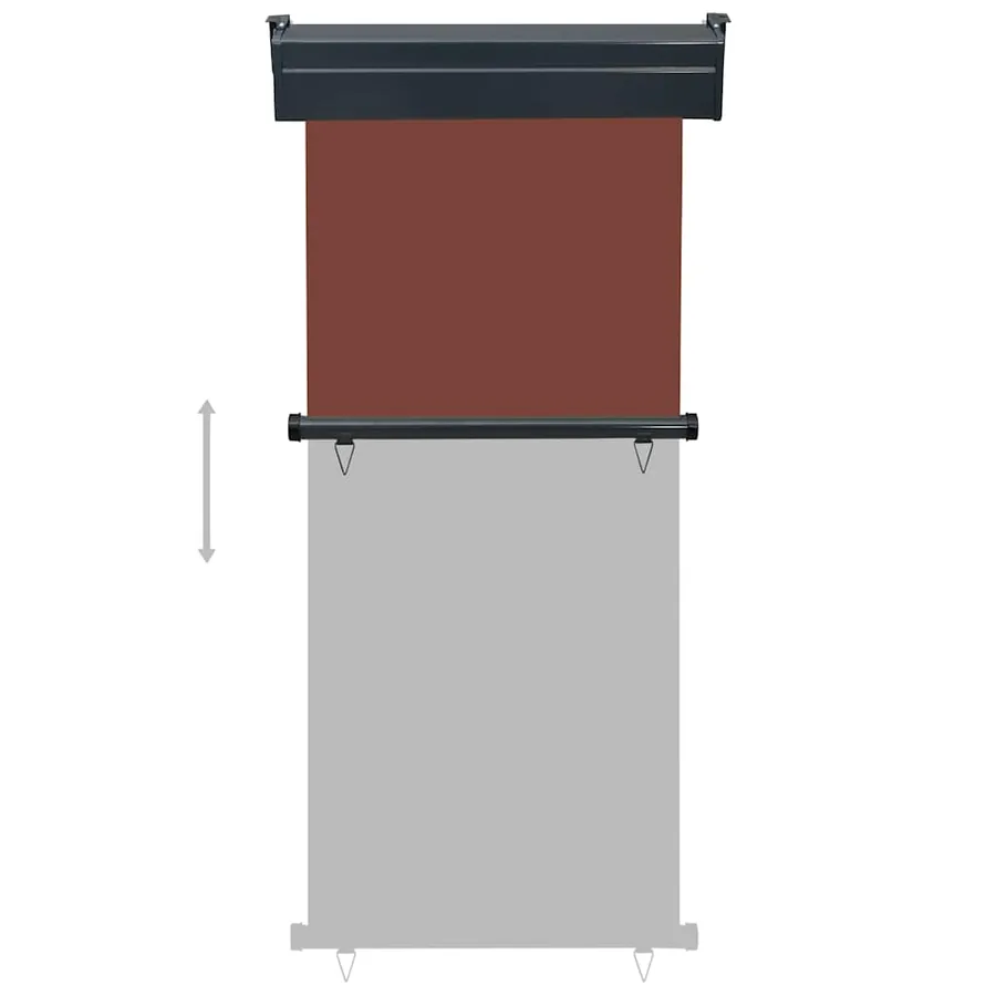 Auvent latéral de balcon 85x250 cm Marron - 5
