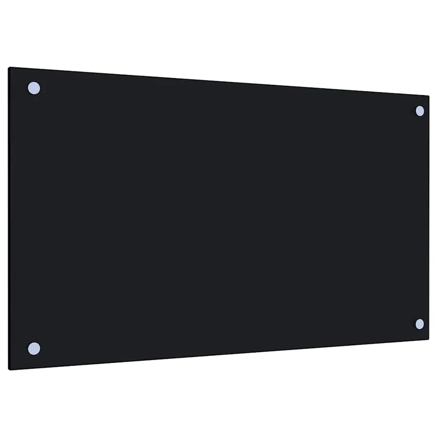 Dosseret de cuisine Noir 70x40 cm Verre trempé - 5