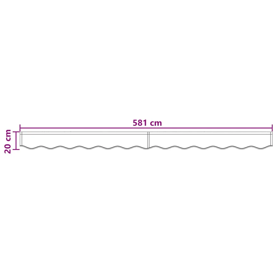 Remplacement de lambrequin Gris clair et blanc 6 m Polyester - 7