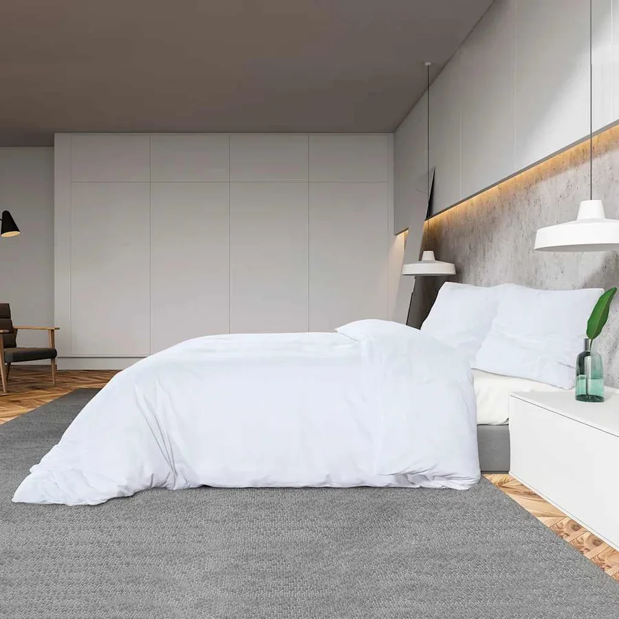 Ensemble de housse de couette Blanc 155x220 cm Coton - 4