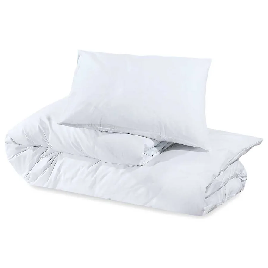 Ensemble de housse de couette Blanc 155x220 cm Coton - 6