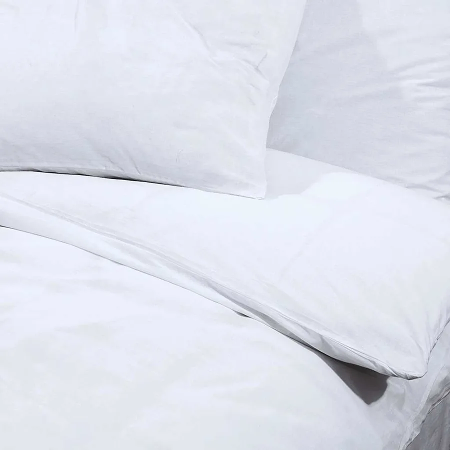 Ensemble de housse de couette Blanc 155x220 cm Coton - 7