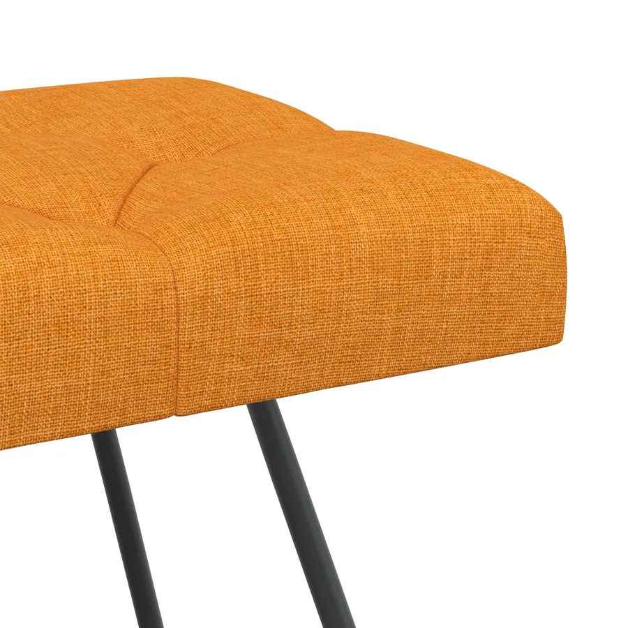 Banc avec capitonnage bouton Jaune foncé 110 x 40 x 46 cm Tissu - 6