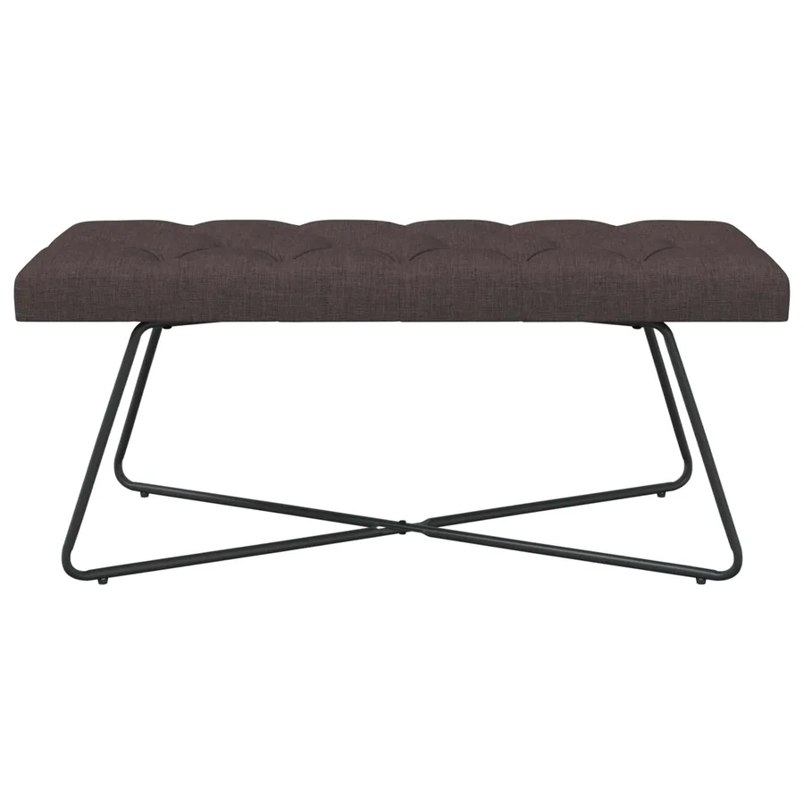 Banc avec capitonnage bouton Marron foncé 110 x 40 x 46 cm - 5