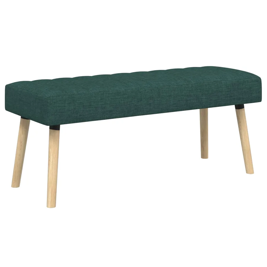 Banc capitonné canal Vert foncé 110 x 40 x 46 cm Tissu - 2