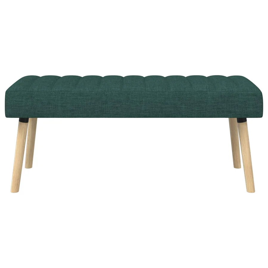 Banc capitonné canal Vert foncé 110 x 40 x 46 cm Tissu - 5