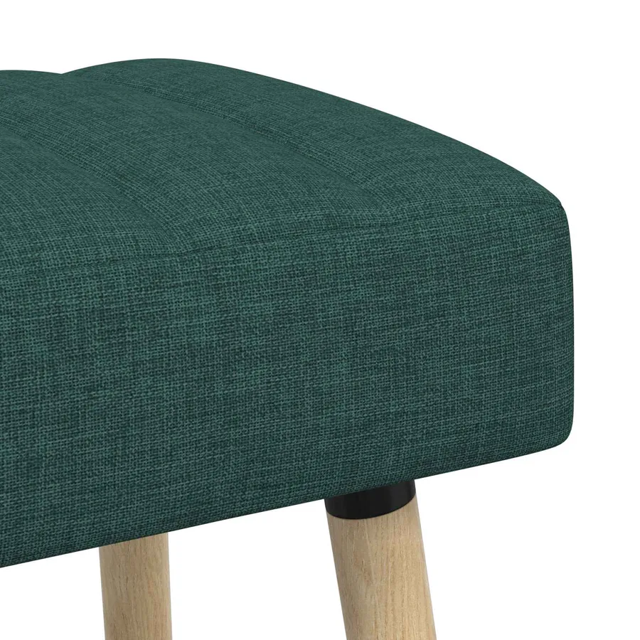 Banc capitonné canal Vert foncé 110 x 40 x 46 cm Tissu - 6
