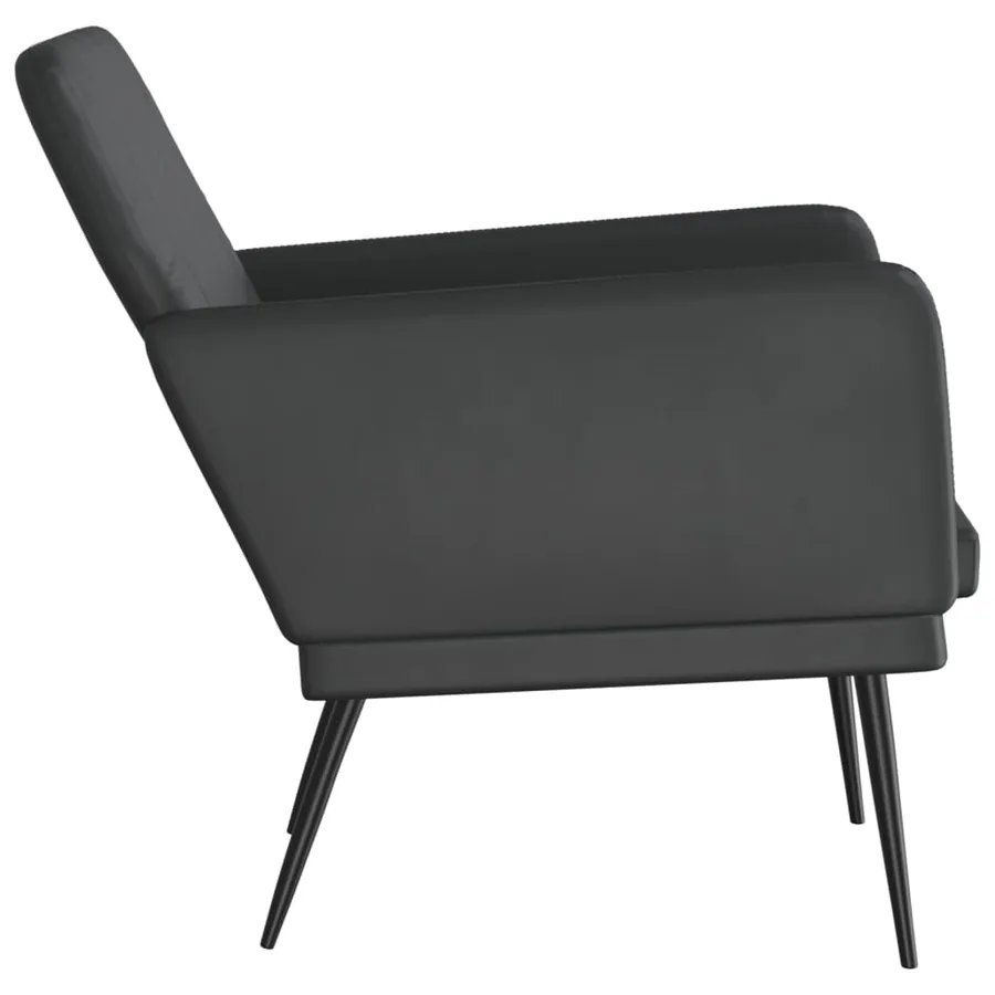 Fauteuil Noir 61x78x80 cm Similicuir - 4