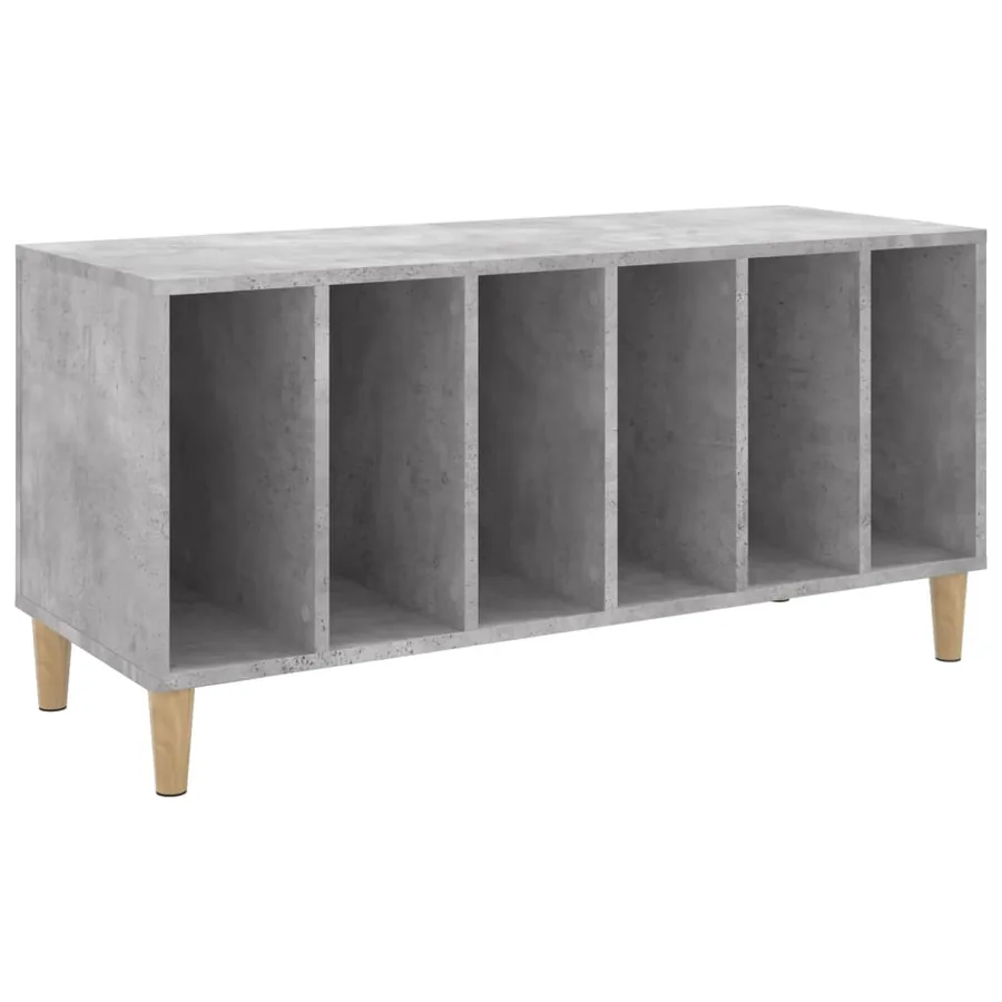 Armoire à disques gris béton 100x38x48 cm bois d'ingénierie - 2