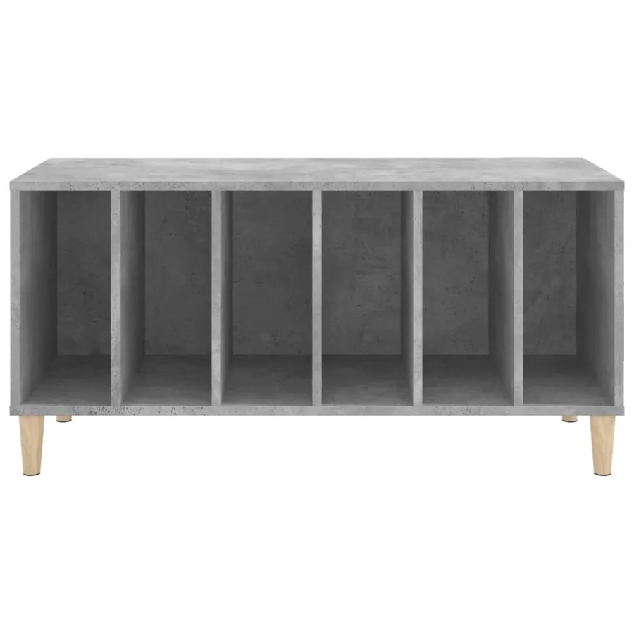 Armoire à disques gris béton 100x38x48 cm bois d'ingénierie - 5