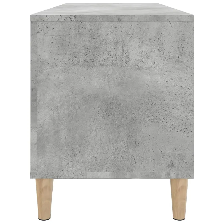 Armoire à disques gris béton 100x38x48 cm bois d'ingénierie - 6