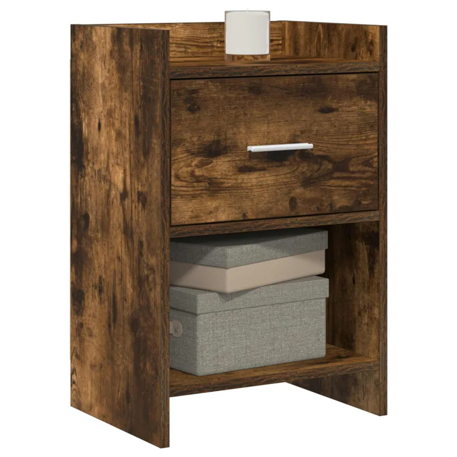 Tables de chevet Chêne fumé 40 x 30 x 60 cm Bois d'ingénierie - 2