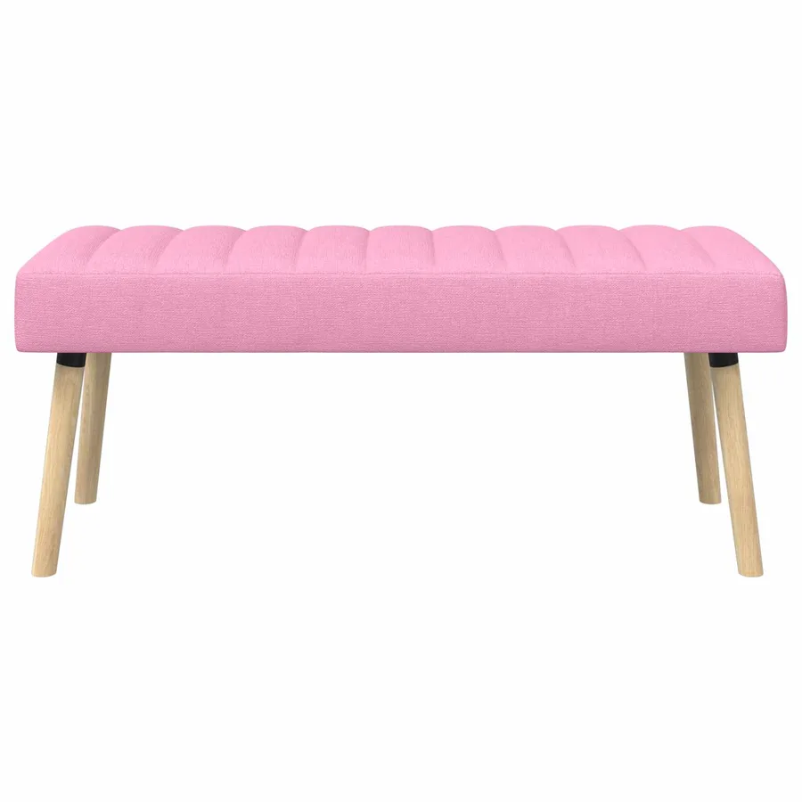 Banc capitonné canal Rose 110 x 40 x 46 cm Tissu - 5