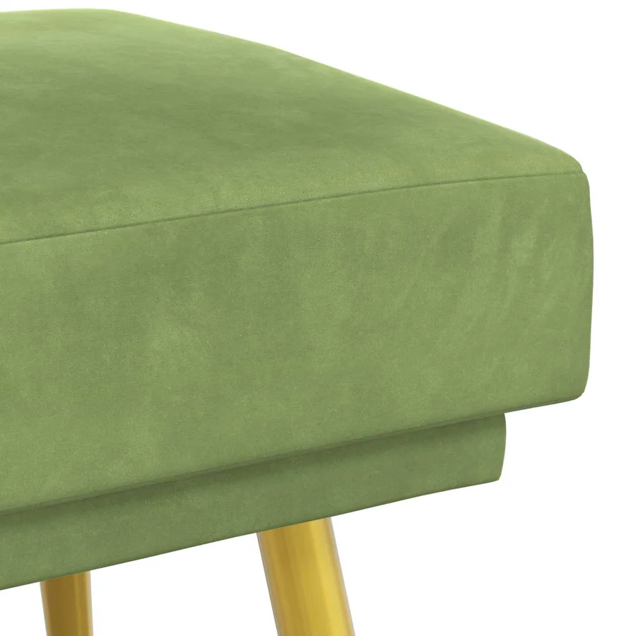 Banc à double couche Vert clair 120 x 45 x 46 cm Velours - 6