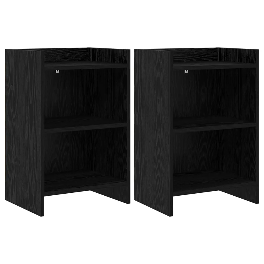 Tables de chevet 2 pcs Chêne noir 40 x 30 x 60 cm