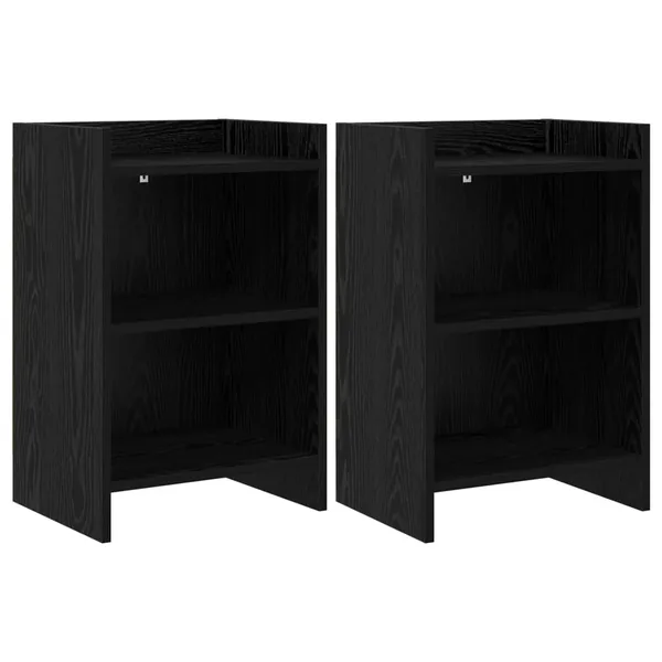 Tables de chevet 2 pcs Chêne noir 40 x 30 x 60 cm