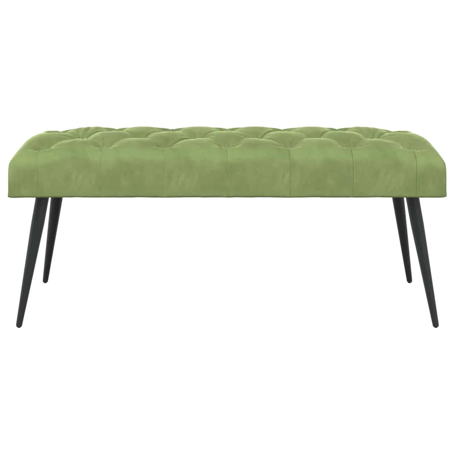 Banc avec capitonnage bouton Vert clair 110 x 40 x 46 cm - 5