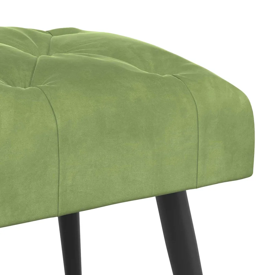 Banc avec capitonnage bouton Vert clair 110 x 40 x 46 cm - 6