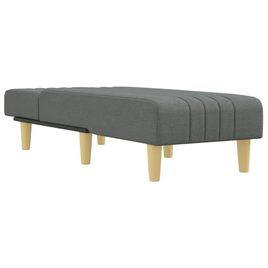 Chaise longue gris foncé tissu - 3