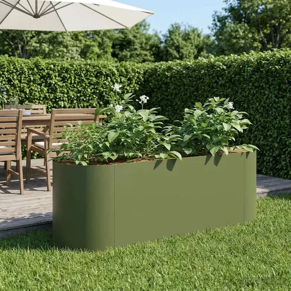 Jardin surélevé Vert olive 120 x 40 x 40 cm
