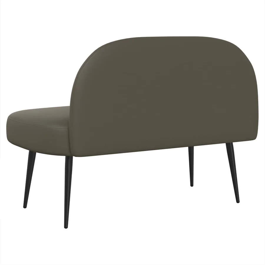 Banc rembourré avec dossier Gris 110 x 60 x 76 cm Simili cuir - 4