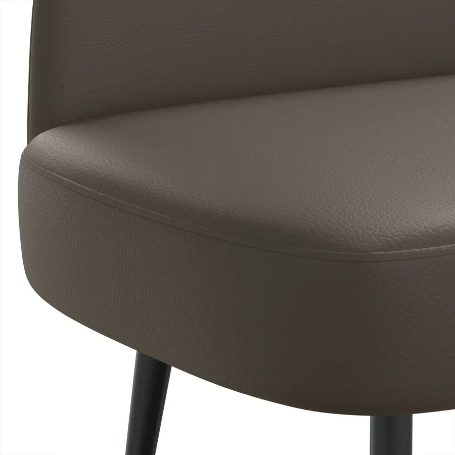 Banc rembourré avec dossier Gris 110 x 60 x 76 cm Simili cuir - 5