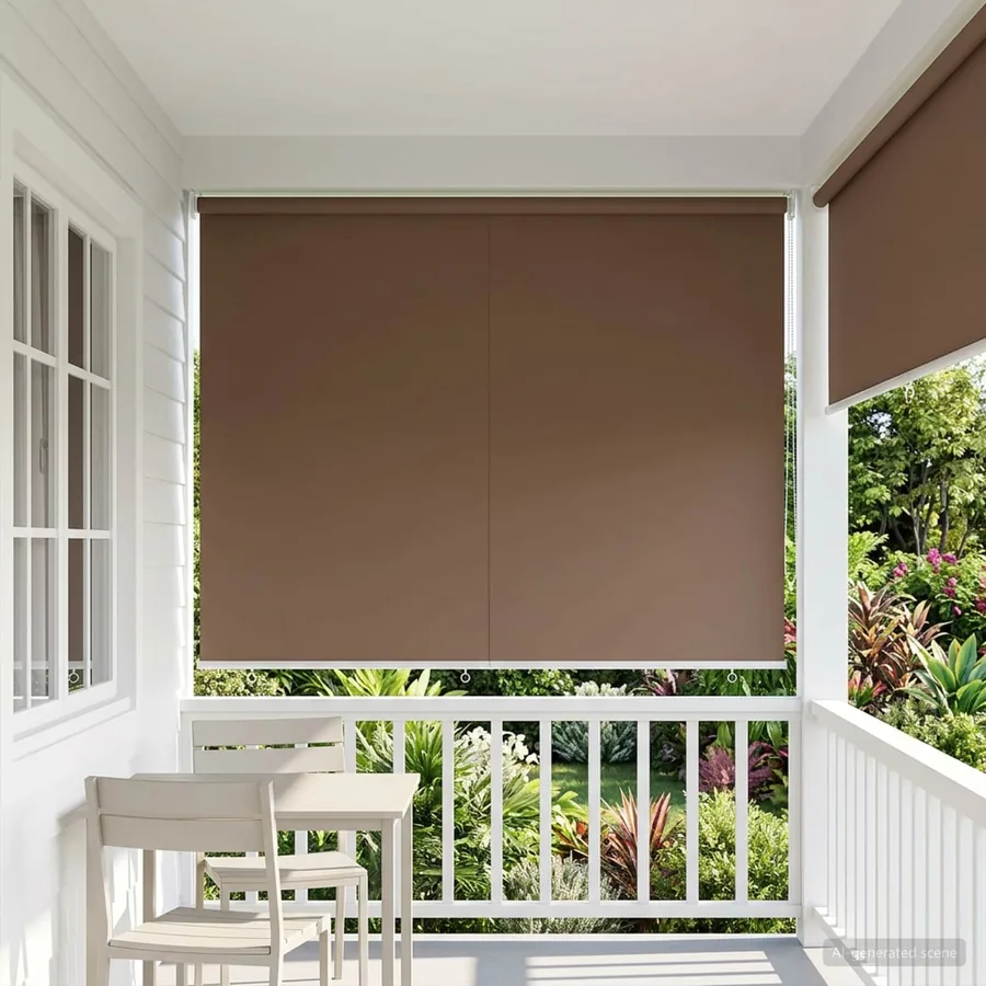 Store roulant extérieur protection UV Taupe Polyester