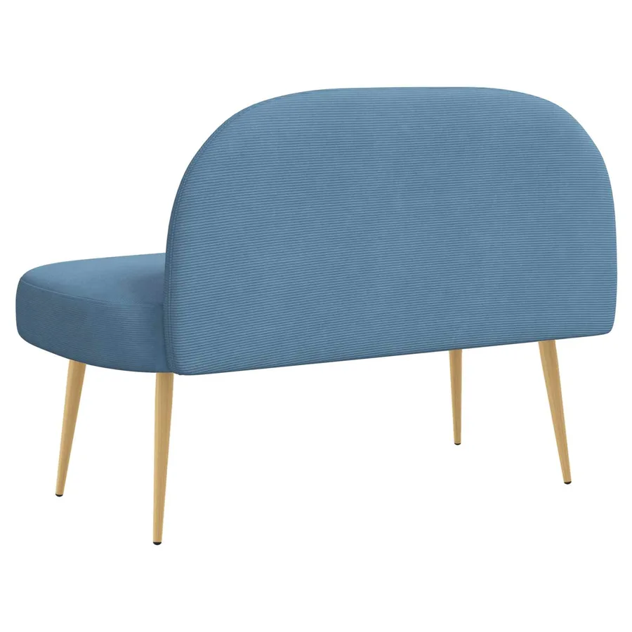 Banc rembourré avec dossier Bleu 110 x 60 x 76 cm - 4