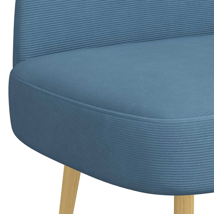 Banc rembourré avec dossier Bleu 110 x 60 x 76 cm - 5