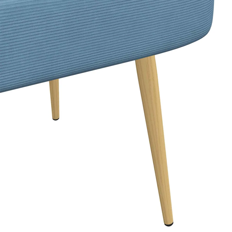 Banc rembourré avec dossier Bleu 110 x 60 x 76 cm - 6