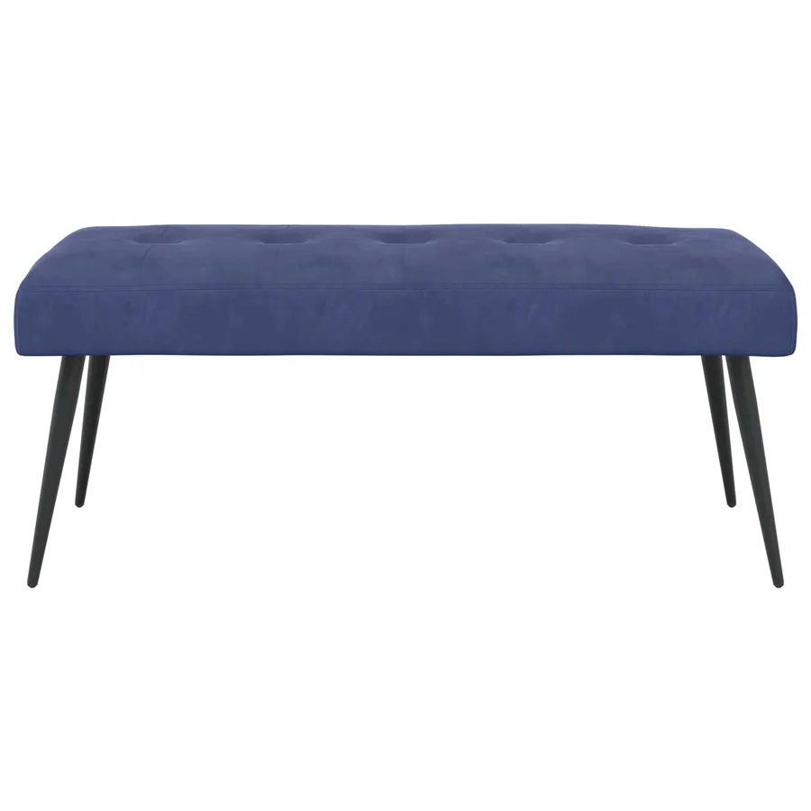 Banc avec capitonnage bouton Bleu police 110 x 40 x 46 cm - 5