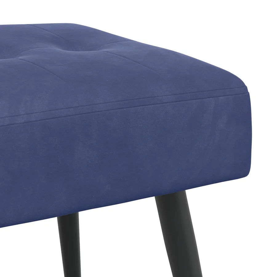 Banc avec capitonnage bouton Bleu police 110 x 40 x 46 cm - 6