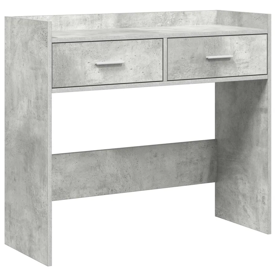 Table console Gris béton 90 x 35 x 80 cm Bois d'ingénierie - 2