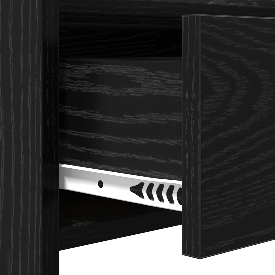 Table console Chêne noir 90 x 35 x 80 cm Bois d'ingénierie - 8