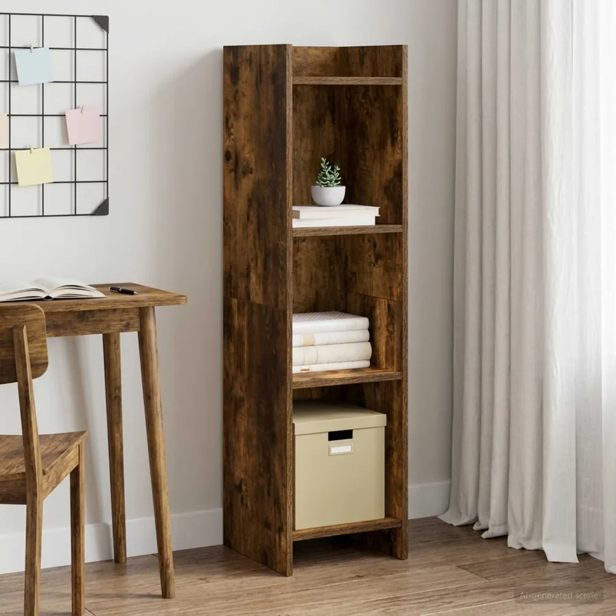 Bibliothèque Chêne fumé 30 x 30 x 111 cm Bois d'ingénierie