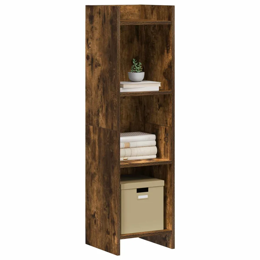 Bibliothèque Chêne fumé 30 x 30 x 111 cm Bois d'ingénierie - 3