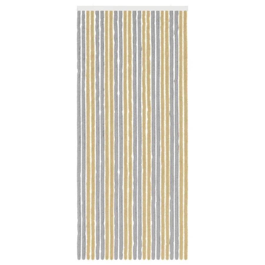 Rideau anti-insectes en chenille Gris et Beige 100 x 230 cm - 3