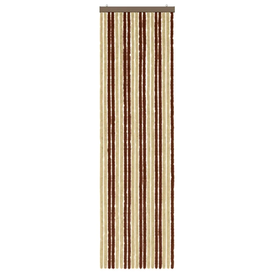 Rideau anti-insectes en chenille Marron et beige 56 x 200 cm - 3