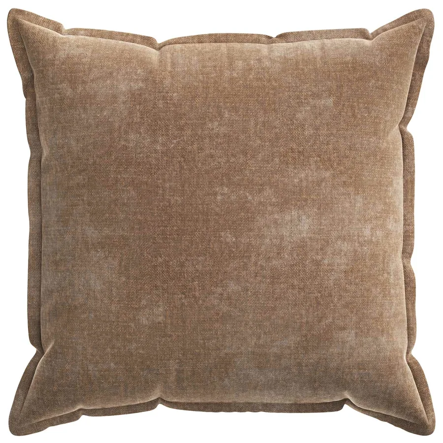 Housse de coussin 2 pcs HOUTEN Marron 80 x 80 cm Tissu Chenille - 2