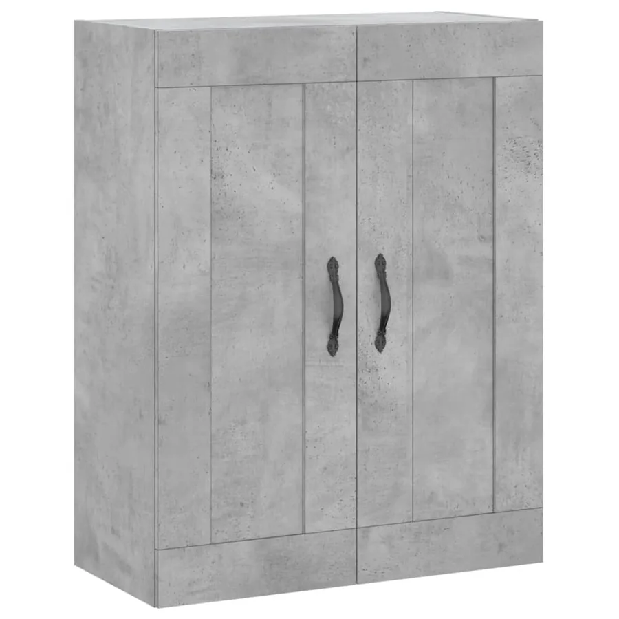 Buffet haut Gris béton 69,5x34x180 cm Bois d'ingénierie - 5