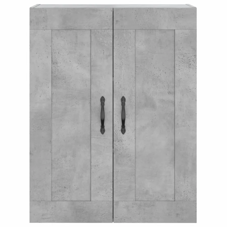 Buffet haut Gris béton 69,5x34x180 cm Bois d'ingénierie - 6