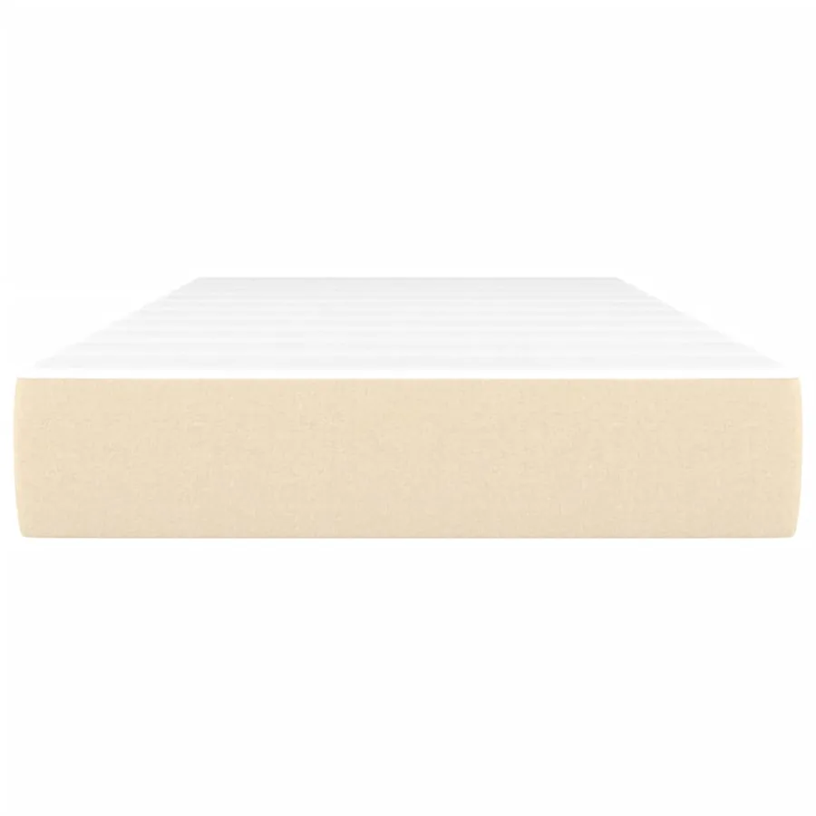 Matelas de lit à ressorts ensachés fermeté moyenne Crème 90x200x20 cm Tissu - 3