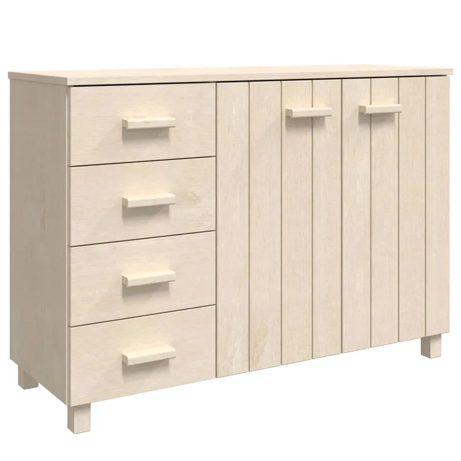 Buffet HAMAR Marron miel 113x40x80 cm Bois massif de pin - 2