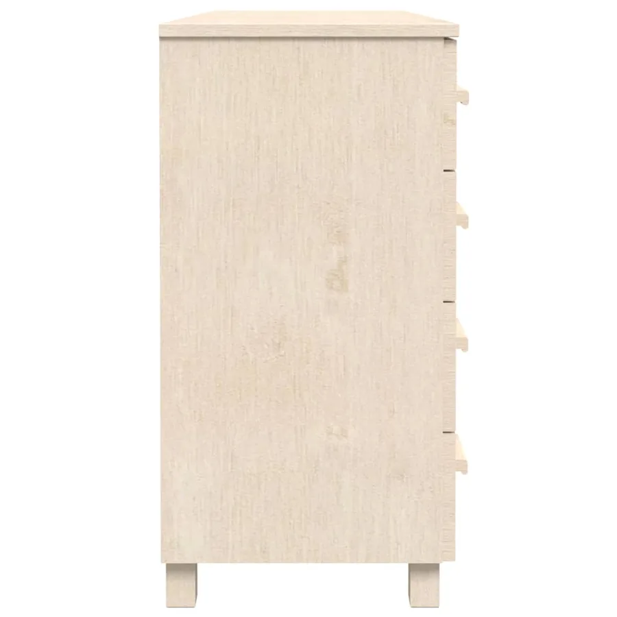 Buffet HAMAR Marron miel 113x40x80 cm Bois massif de pin - 5