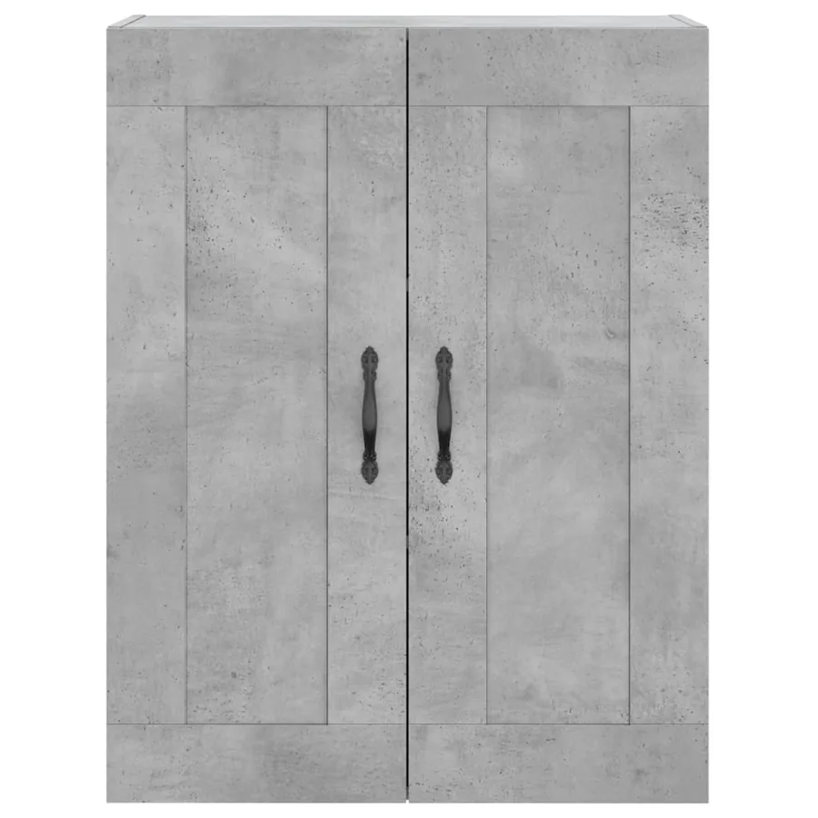 Buffet haut Gris béton 69,5x34x180 cm Bois d'ingénierie - 6