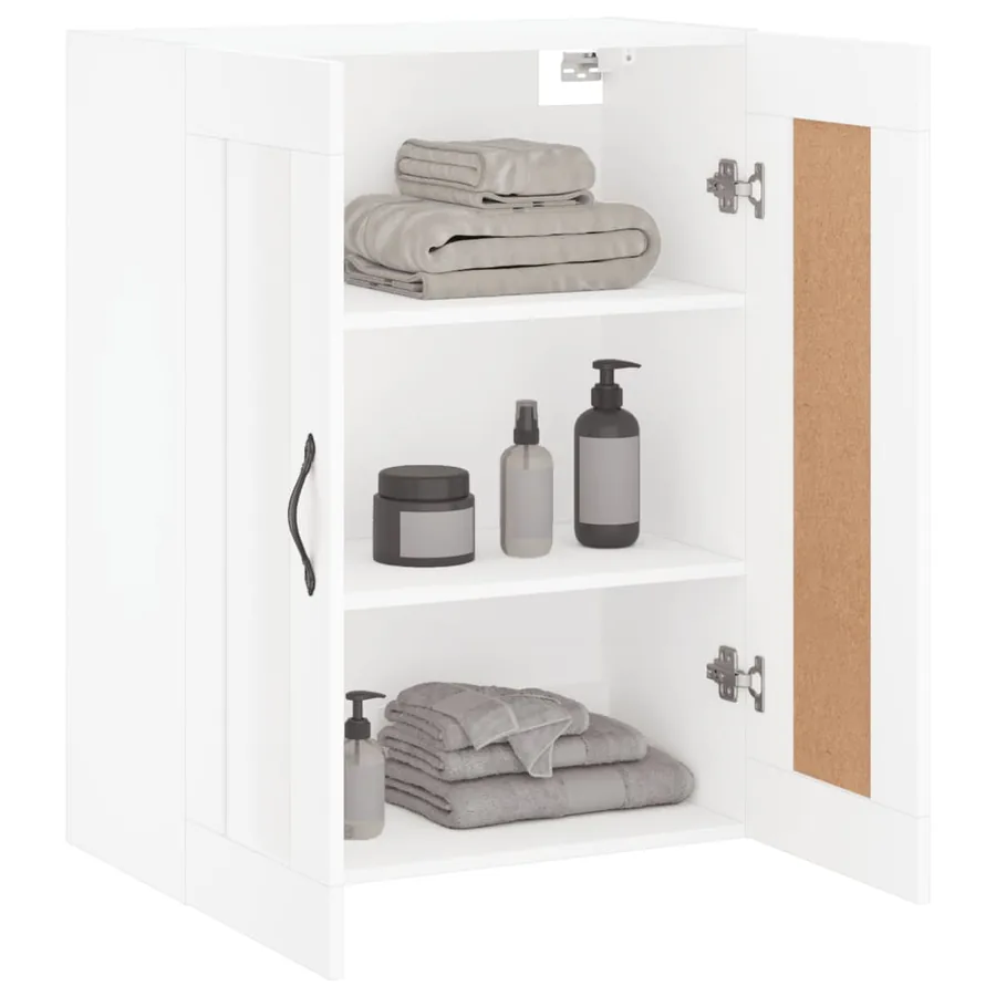 Armoire murale blanc 69,5x34x90 cm bois d'ingénierie - 5
