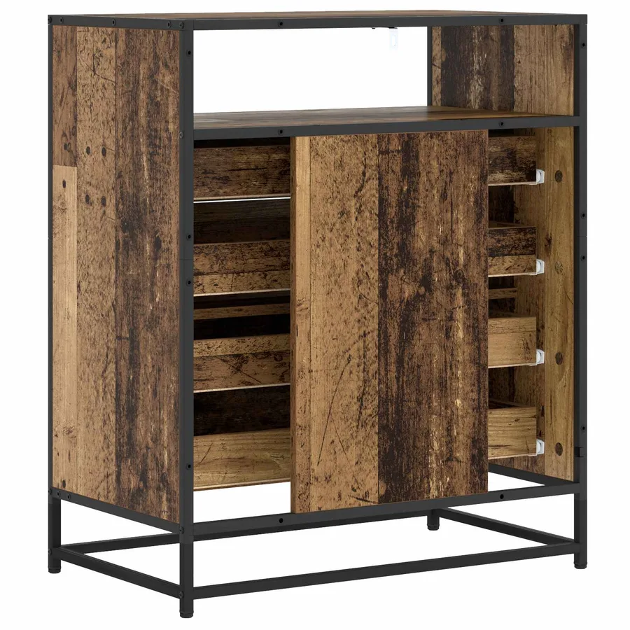 Armoire à tiroirs 4-Tiroir Bois ancien 70 x 41 x 83,5 cm - 4