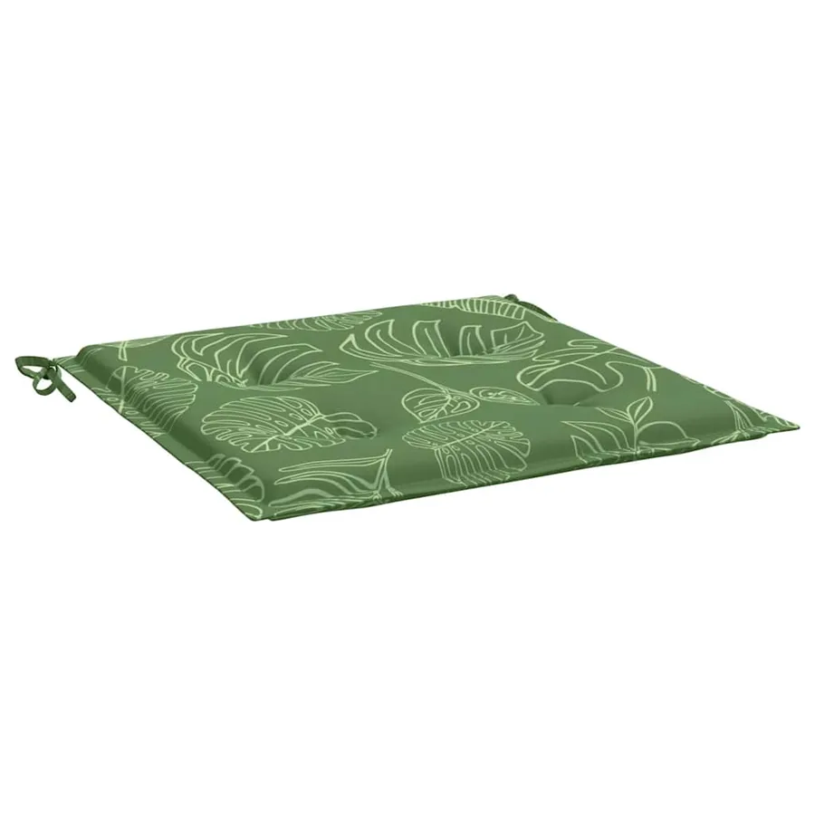 Coussins de chaise lot de 2 motif de feuilles 40x40x4 cm tissu - 5