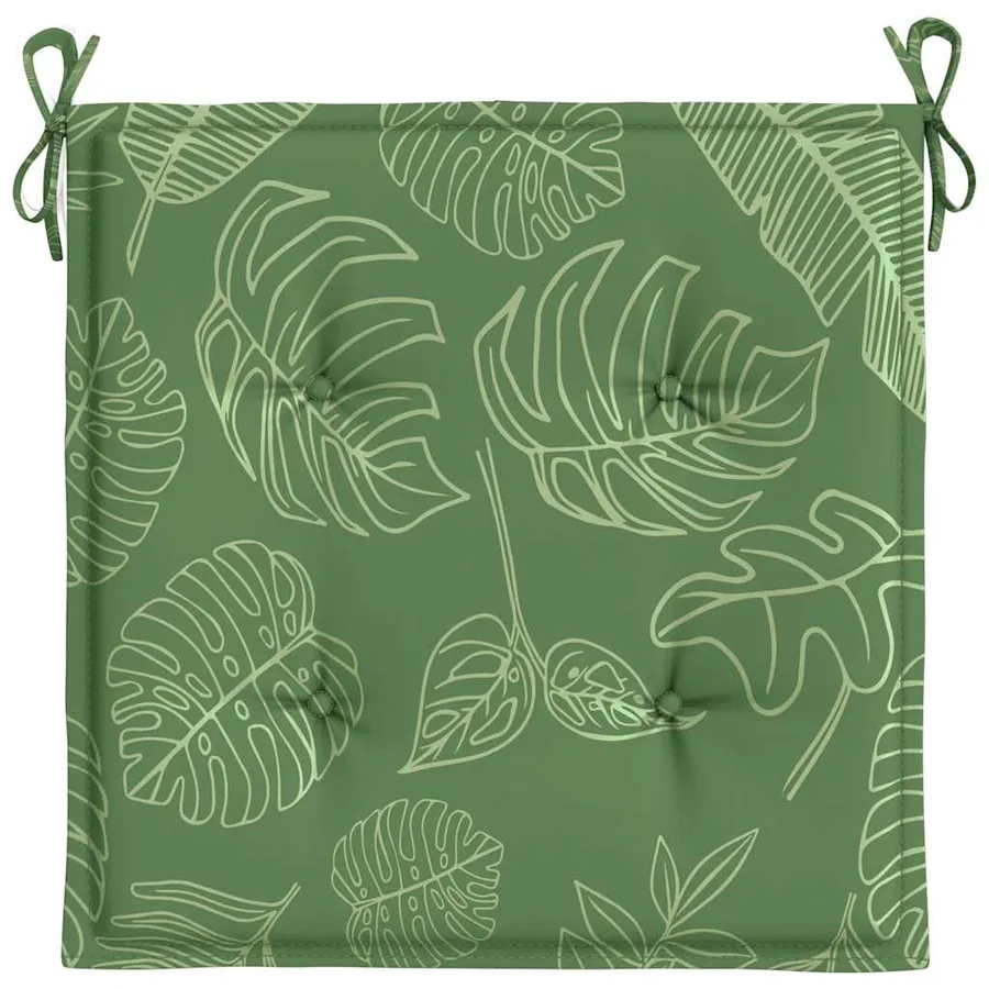 Coussins de chaise lot de 2 motif de feuilles 40x40x4 cm tissu - 6